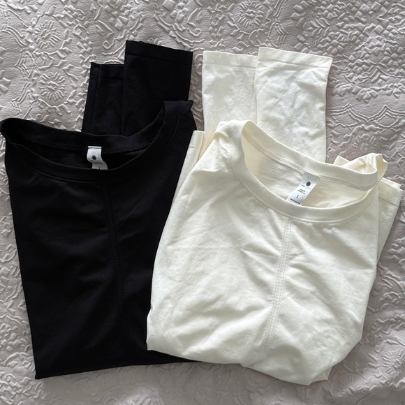 yogalicious seamless bridgett long sleeve White Black Long Sleeve Top 2 Pack L - Picture 11 of 11